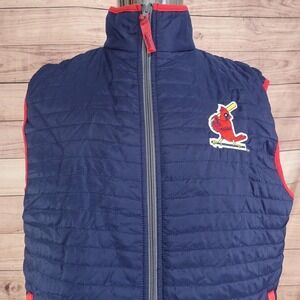 St. Louis Cardinals‎ Vest XL Blue MLB Baseball Full Zip Bayer SGA